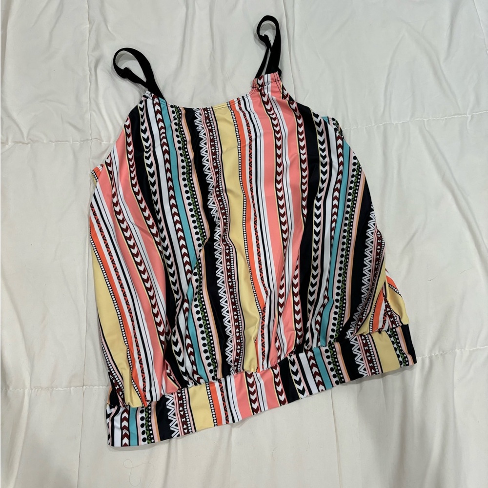 Women’s Large Brand New Swimsuit Full Length Top with Built-in Bra